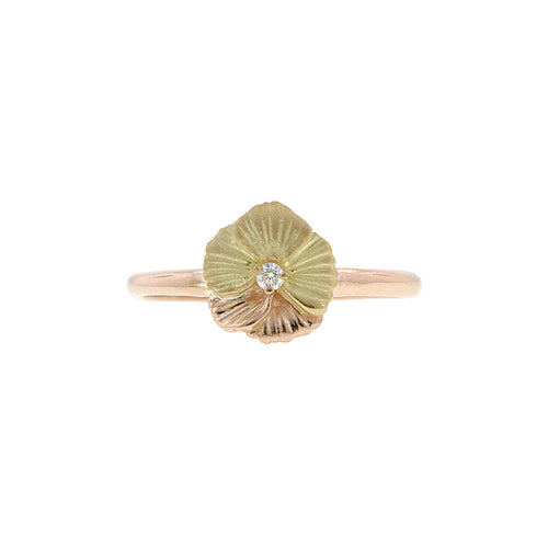Rose and Yellow Gold Diamond Pansy Ring, from the Heirloom by Doyle & Doyle Collection