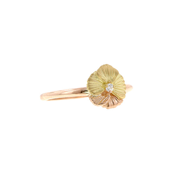 Rose and Yellow Gold Diamond Pansy Ring, from the Heirloom by Doyle & Doyle Collection