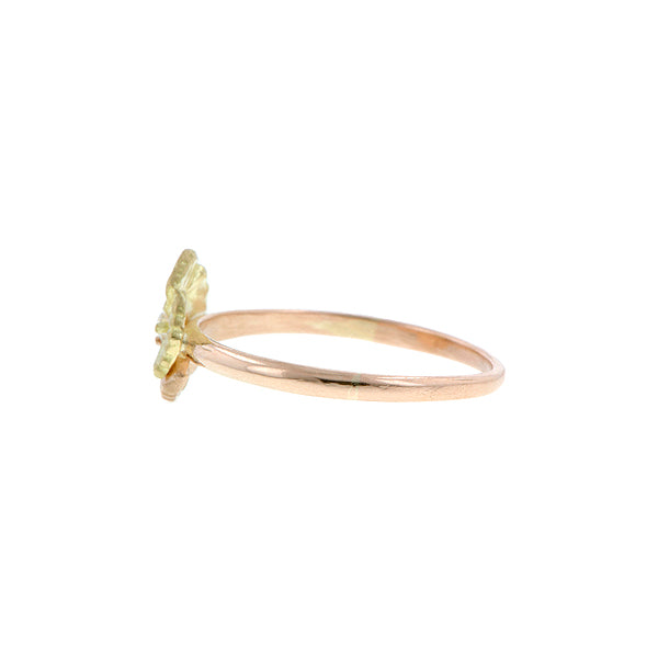 Rose and Yellow Gold Diamond Pansy Ring, from the Heirloom by Doyle & Doyle Collection