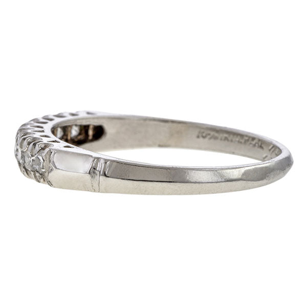 Vintage ring: a Platinum Single Cut Diamonds Wedding Band sold by Doyle & Doyle vintage and antique jewelry boutique.