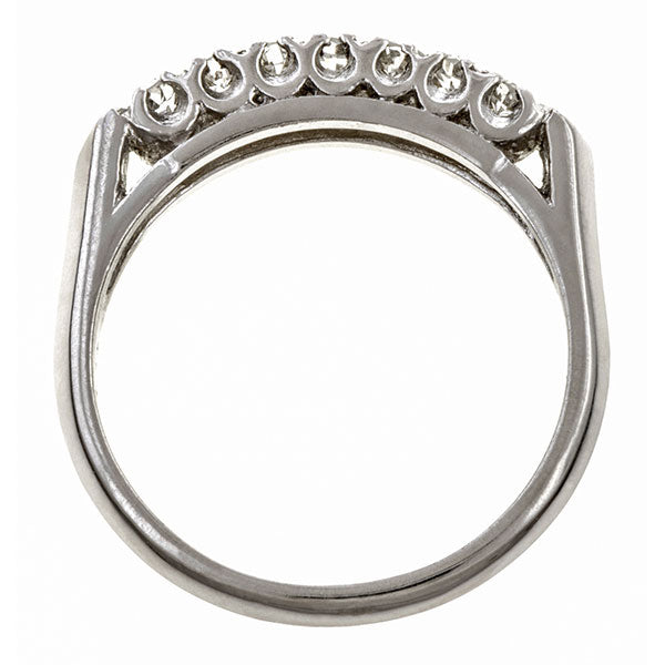 Vintage ring: a Platinum Wedding Band With Single Cut Diamonds sold by Doyle & Doyle vintage and antique jewelry boutique.