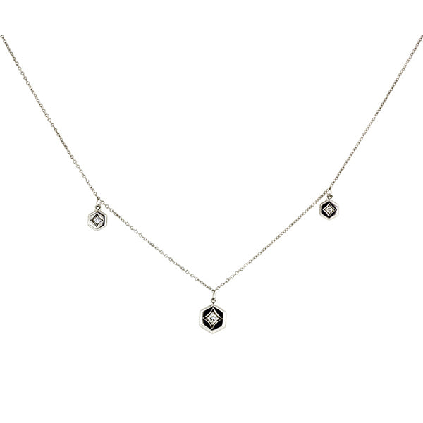 Three Hex Diamond Necklace- Heirloom by Doyle & Doyle
