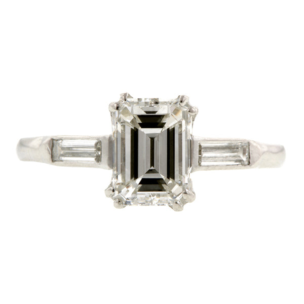 Vintage Engagement Ring, Emerald Cut 1.64ct:: Doyle & Doyle