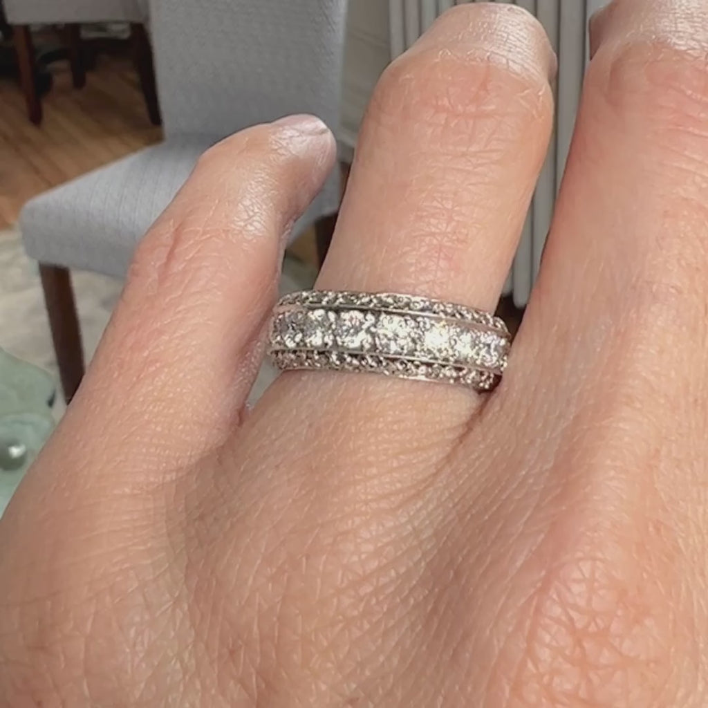 Vintage Diamond Eternity Band sold by Doyle and Doyle an antique and vintage jewelry boutique