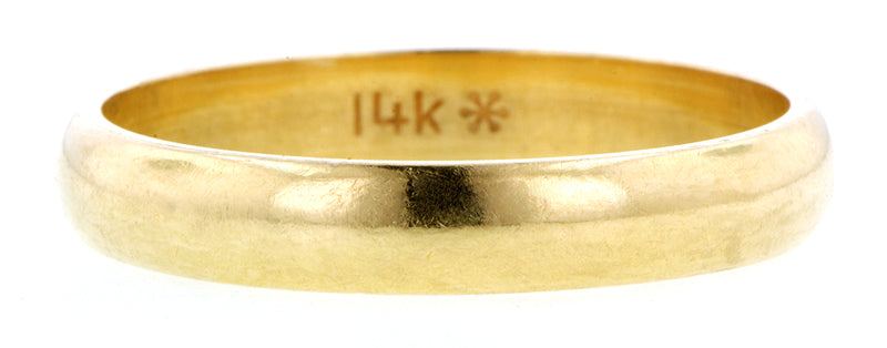 Half Round Gold Wedding Band:: Doyle & Doyle
