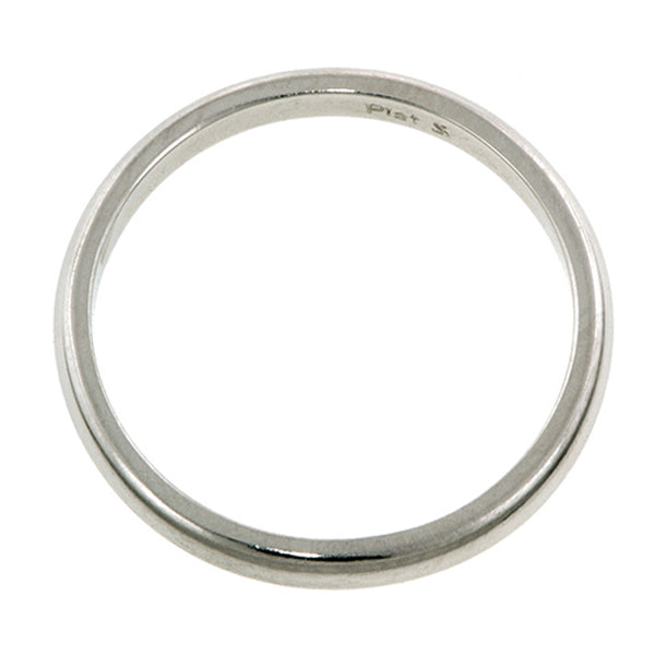 Estate ring: a Platinum Half Round Wedding Band sold by Doyle & Doyle vintage and antique jewelry boutique.