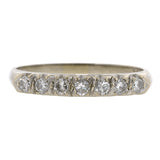 Vintage ring: a White Gold Diamond Wedding Band sold by Doyle & Doyle vintage and antique jewelry boutique.