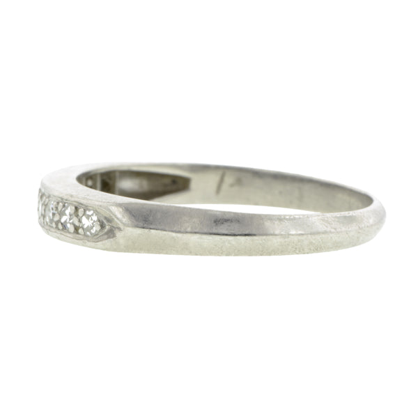 Vintage ring: a Platinum Diamond Wedding Band sold by Doyle & Doyle vintage and antique jewelry boutique.