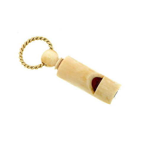 Vintage Ivory Whistle sold by Doyle and Doyle an antique and vintage jewelry boutique