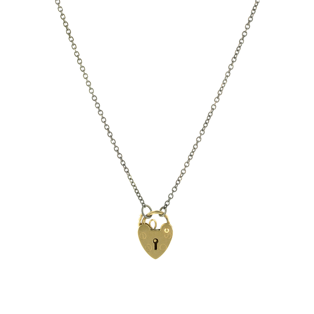 Vintage Heart Padlock Necklace