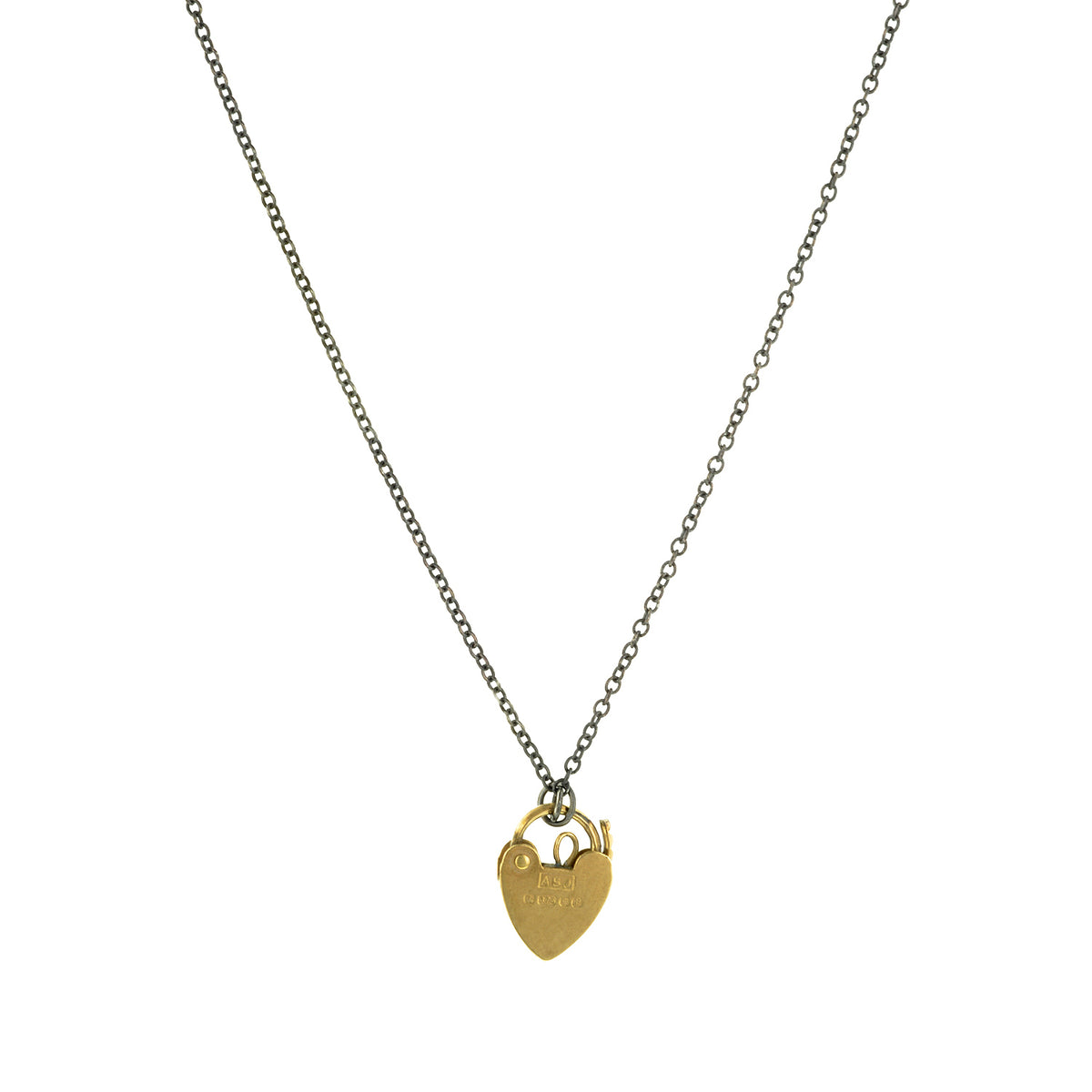 Vintage Heart Padlock Necklace