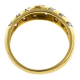 Vintage Gold Diamond Stripe Band Ring, from Doyle & Doyle vintage and antique jewelry boutique