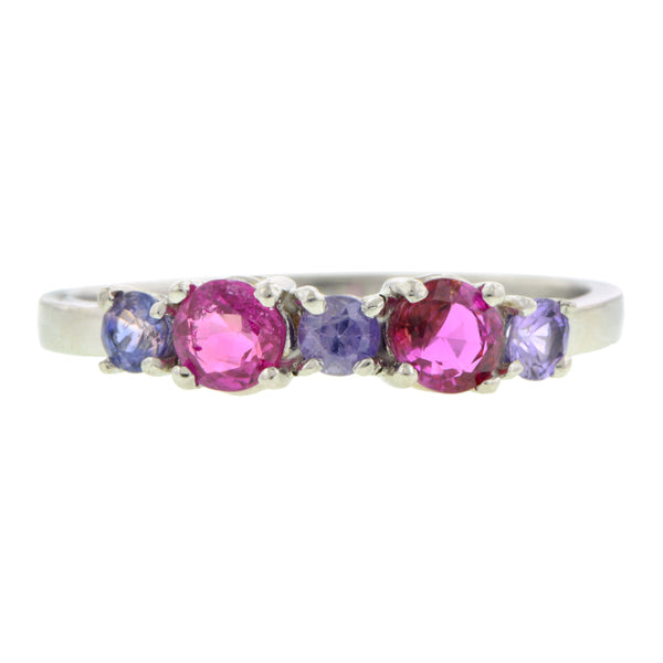 Pink & Purple Sapphire Band Ring