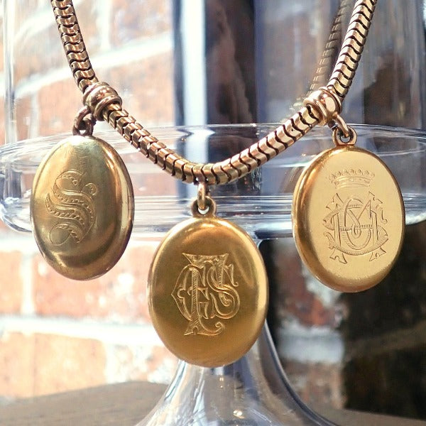 Victorian Three Locket Necklace from Doyle & Doyle 