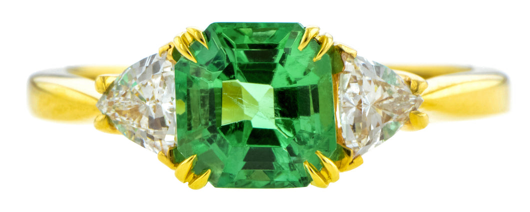 Estate Emerald & Diamond Ring