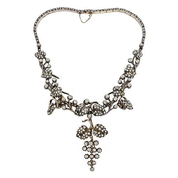 Victorian Diamond Vine Necklace sold by Doyle and Doyle an antique and vintage jewelry boutique