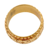 Vintage Wide Patterned Wedding Band Ring sold by Doyle & Doyle a vintage & antique jewelry store.