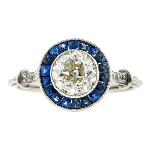 Art Deco Style Engagement Ring, Old European 1.25ct.
