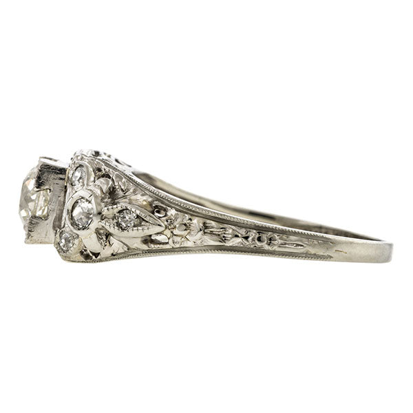 Vintage Engagement Ring, Old Euro 0.65ct