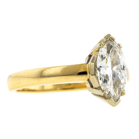 Vintage Marquise Solitaire Engagement Ring, 0.74ct