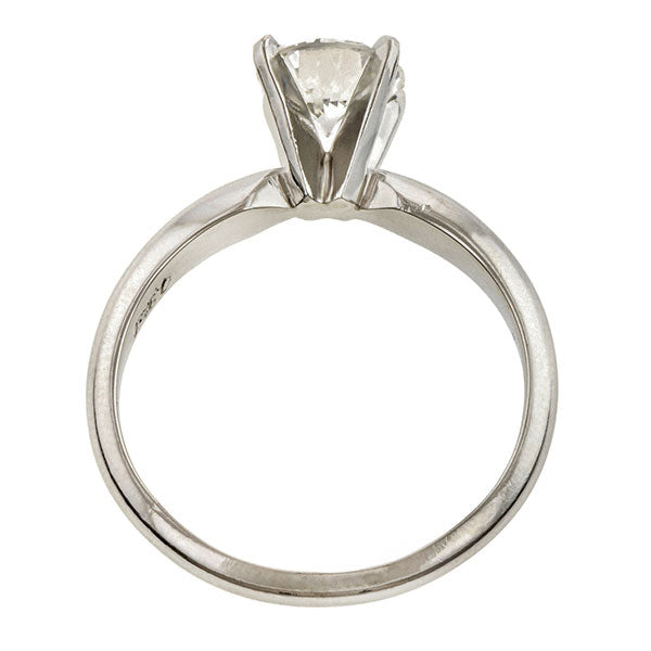 Vintage Engagement Ring, RBC 0.92ct.