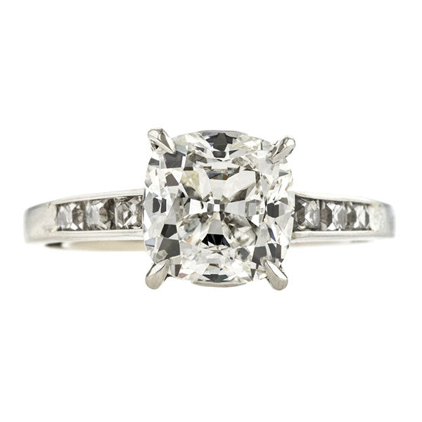 Vintage Engagement Ring, Cushion 2.02ct