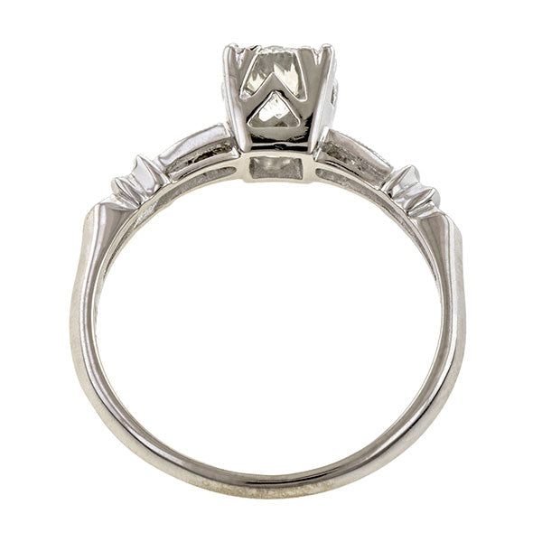 Vintage Engagement Ring, RBC 0.50ct.