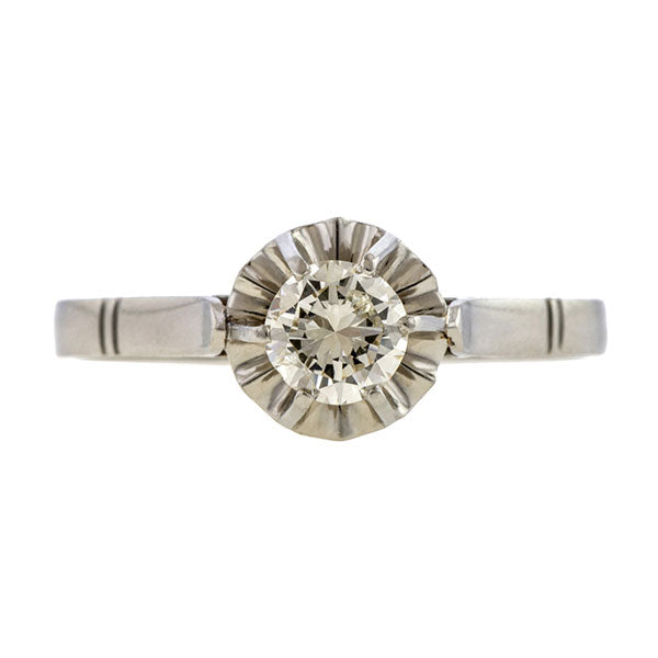 Vintage Solitaire Engagement Ring, TRB 0.25ct