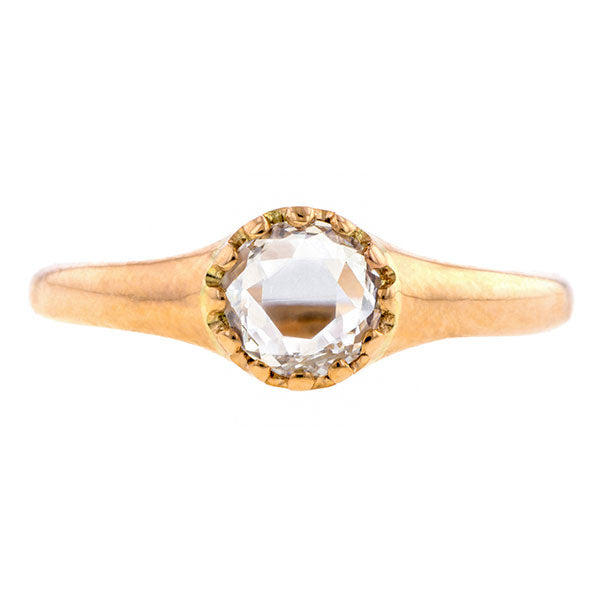 Vintage Solitaire Engagement Ring, Portrait cut 0.38ct