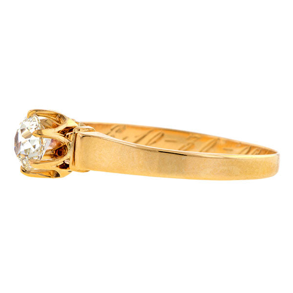 Edwardian Solitaire Engagement Ring, Old Mine cut 0.48ct