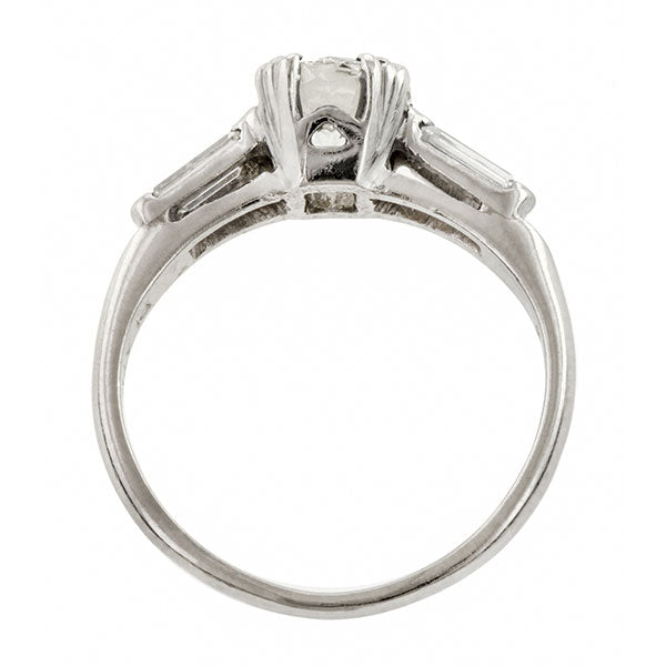 Vintage Engagement Ring, RBC 0.93ct