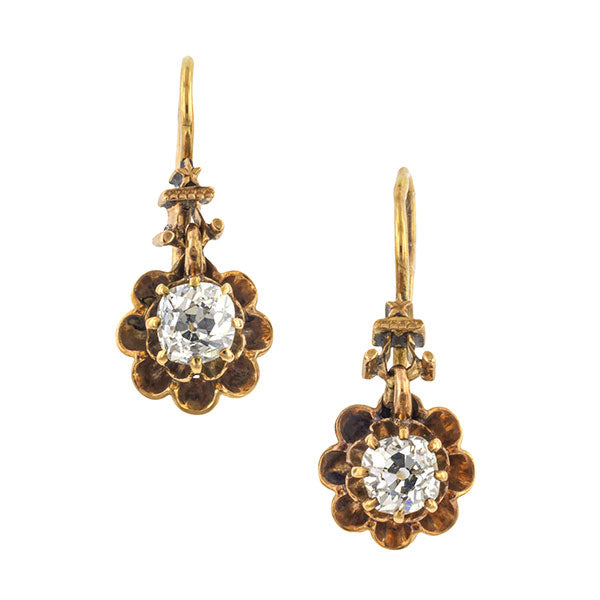 Victorian Diamond Drop Earrings