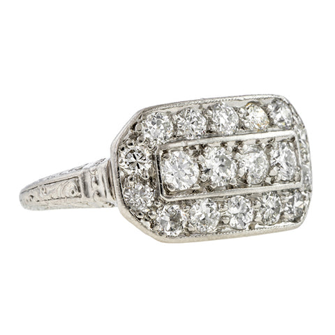 Art Deco Diamond Cluster Ring