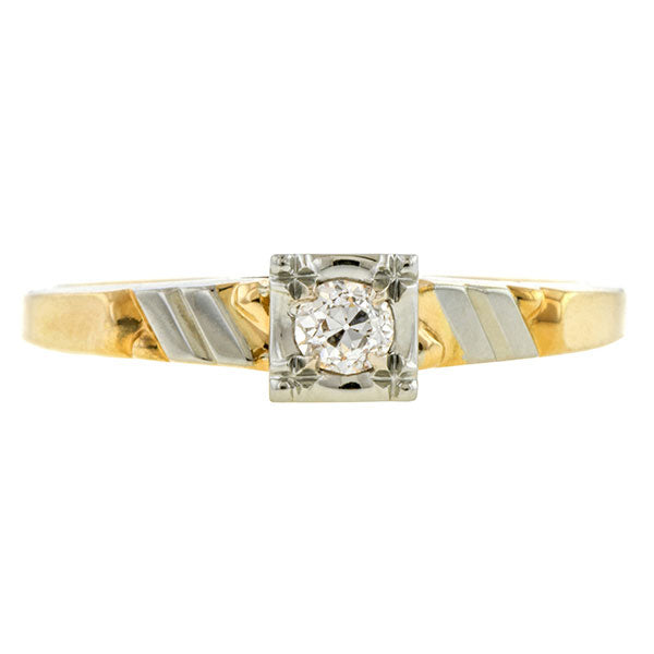 Vintage Diamond Ring, RBC 0.10ct