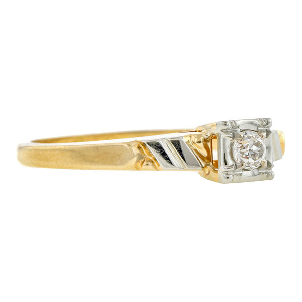 Vintage Diamond Ring, RBC 0.10ct