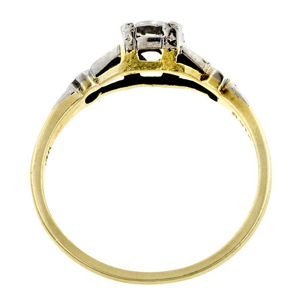 Vintage Solitaire Engagement Ring, RBC 0.51ct