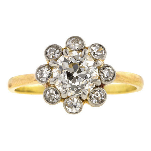 Antique Engagement Ring, Old Euro 1.04ct