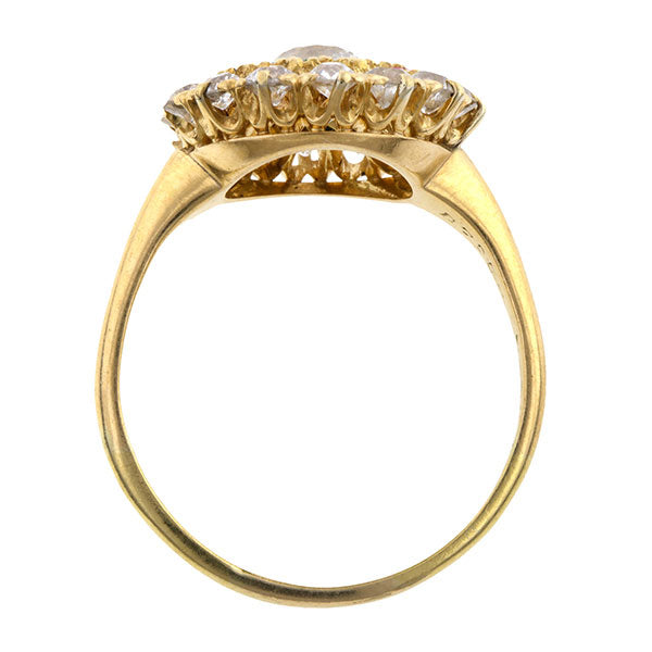 Edwardian Diamond & Demantoid Garnet Ring