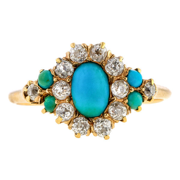 Victorian Turquoise & Diamond Ring