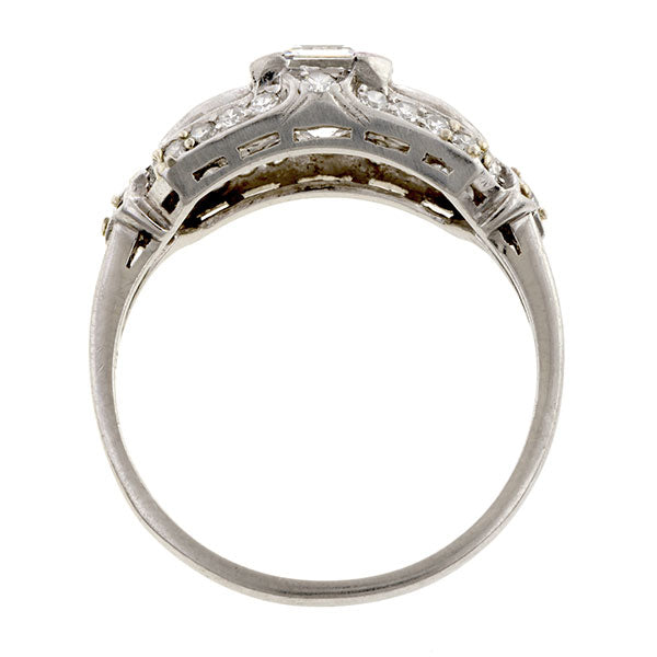 Art Deco Engagement Ring, Asscher 1.18ct