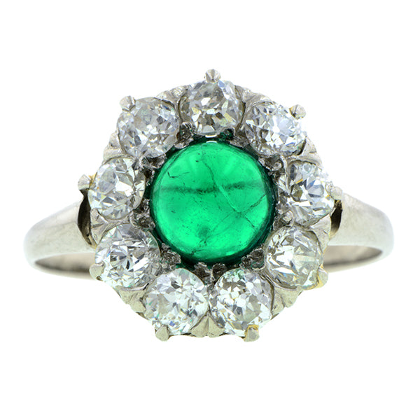Antique Emerald & Diamond Ring : Doyle & Doyle