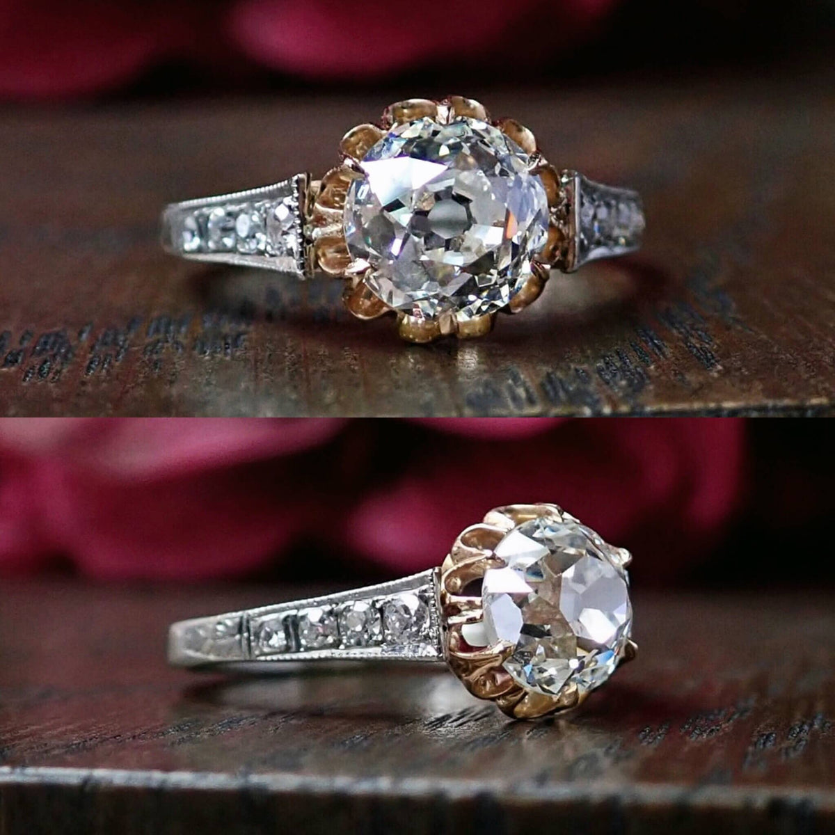 Vintage Old European cut diamond engagement ring Doyle & Doyle 107063R
