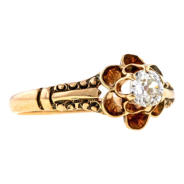 Victorian Engagement Ring, Old Euro 0.30ct