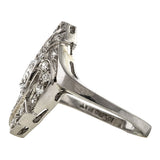 Vintage ring: a Platinum Old European Cut  Diamond Dinner Ring sold by Doyle & Doyle vintage and antique jewelry boutique.