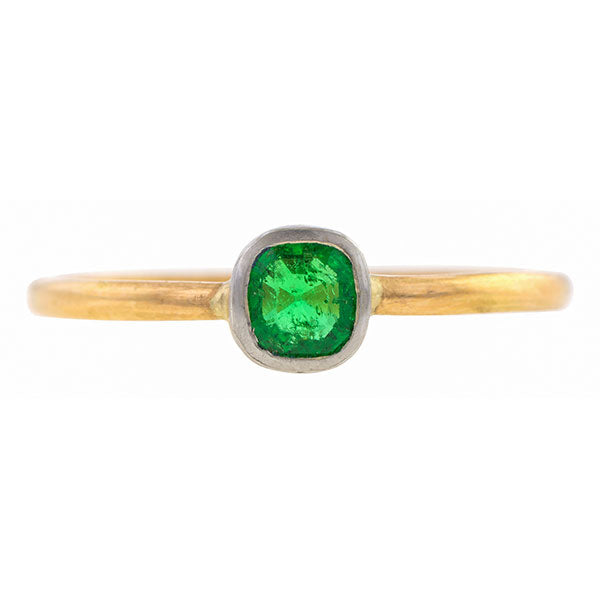 Emerald Solitaire Ring, 0.26ct.