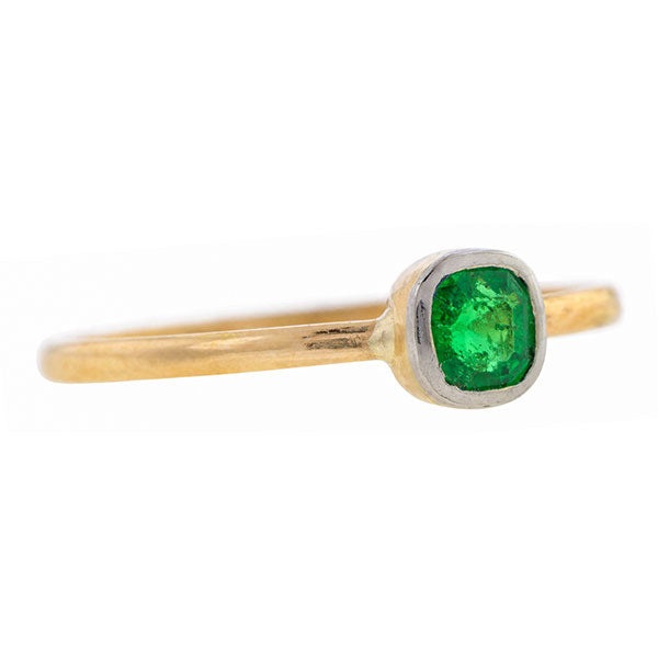 Emerald Solitaire Ring, 0.26ct.