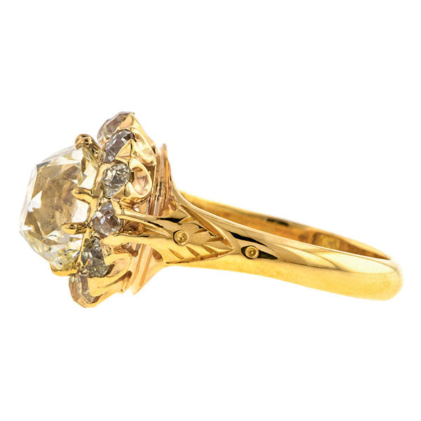 Antique Engagement Ring, Old Mine Cut 4.20ct sold by Doyle and Doyle an antique and vintage jewelry boutique