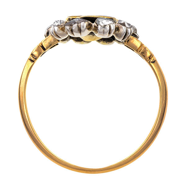 Georgian Garnet & Rose Cut Diamond Ring