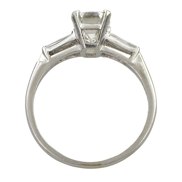 Vintage Engagement Ring, Emerald 1.22ct.