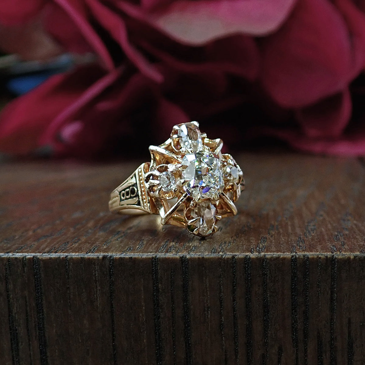 Victorian Engagement Ring, Cushion cut 1.27ct. from Doyle & Doyle 107245R